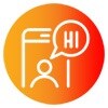 Symbol für mobilen Chat