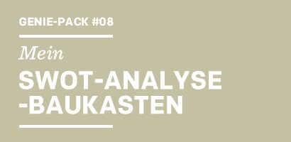 Genius-Pack  Mein SWOT-ANALYSE-BAUKASTEN
