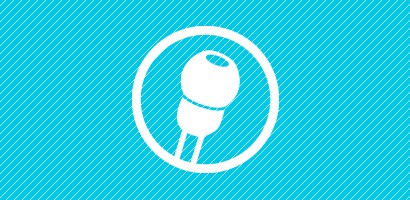 Ohroliven-Symbol in Weiß vor einem türkisen Hintergrund.
