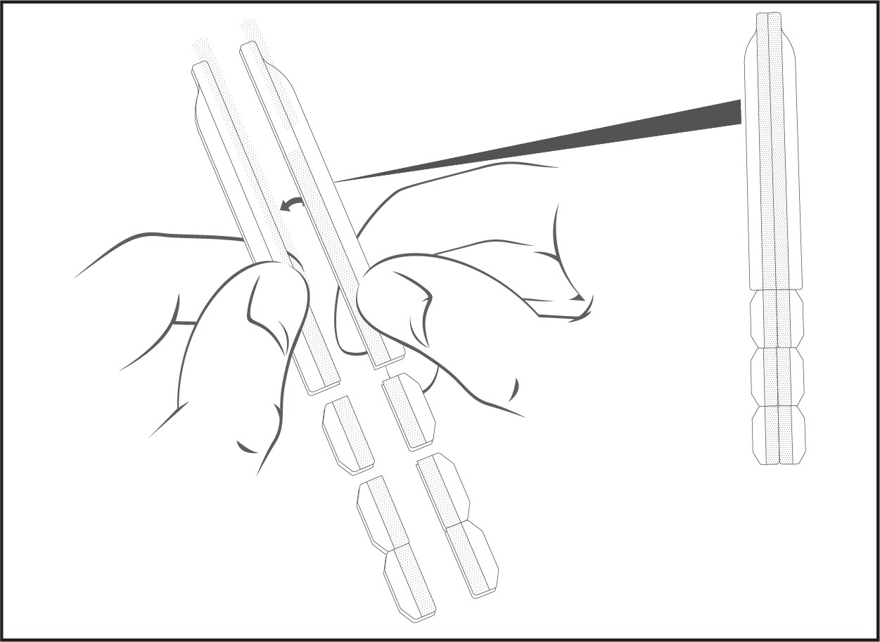 Illustration of slide mount tabs