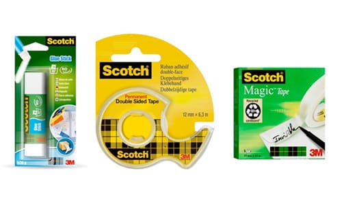 Scotch Glue Stick, Scotch Double Sided Tape, Scotch Magic Tape
