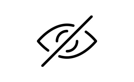 Symbol eines Auges mit durchgehender Linie
