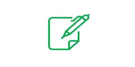 Bild mit Papier und Stift als Symbol
