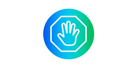 Symbol einer „Stopp-Hand“, das darauf hinweist, dass Hacker oft unbemerkt bleiben
