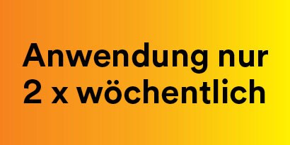 Schrift „Hält bis zu 7 Tage“ auf Hintergrund mit violettem Farbverlauf.
